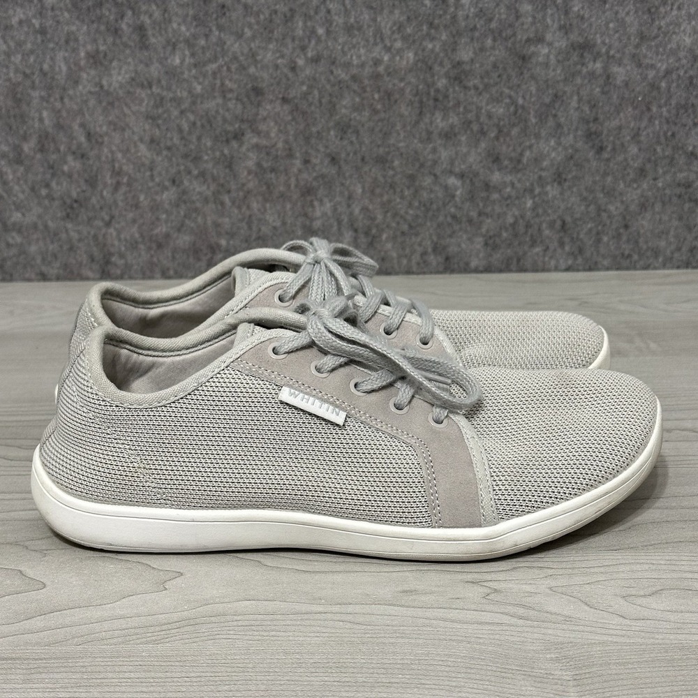 WHITIN Minimalist Barefoot Sneakers Men's 8 | Women's 9.5-10 EU41 Gray